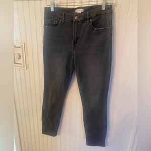 Good American Distressed Cropped Skinny jeans 27
